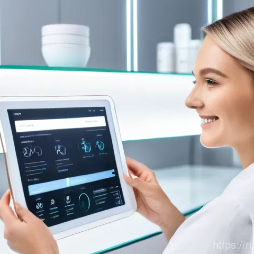 뷰티컨설턴트 관련 산업 조사 사례 - **Prompt: Personalized Beauty Consultation with Advanced Technology**
    A highly detailed, realist...