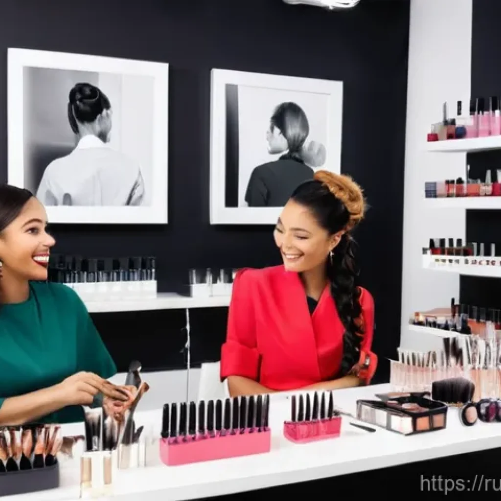 뷰티컨설턴트 협력 네트워크 활용 - **Prompt 1: Synergy in a Modern Beauty Studio**
    A vibrant, medium shot capturing a diverse group...