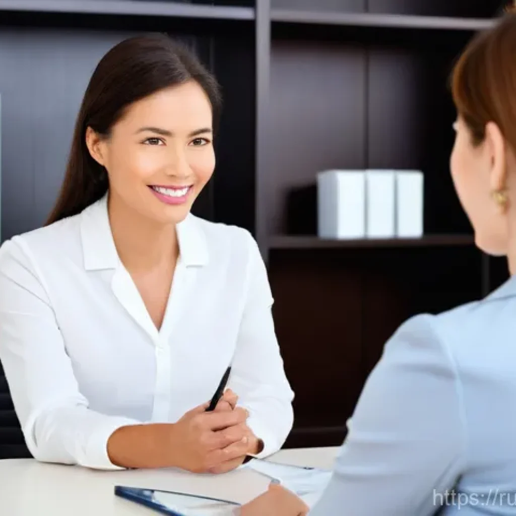 뷰티컨설턴트 고객 만족 사례 - **Prompt:** A female beauty consultant, in her late 30s, with a warm, empathetic expression, attenti...