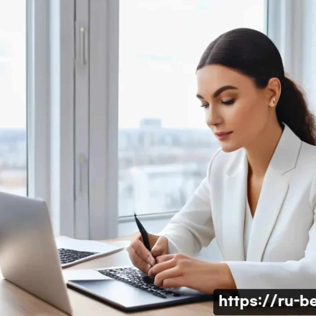 뷰티컨설턴트 자격증 신청 절차 - A professional beauty consultant preparing documents for certification in a modern Russian office se...