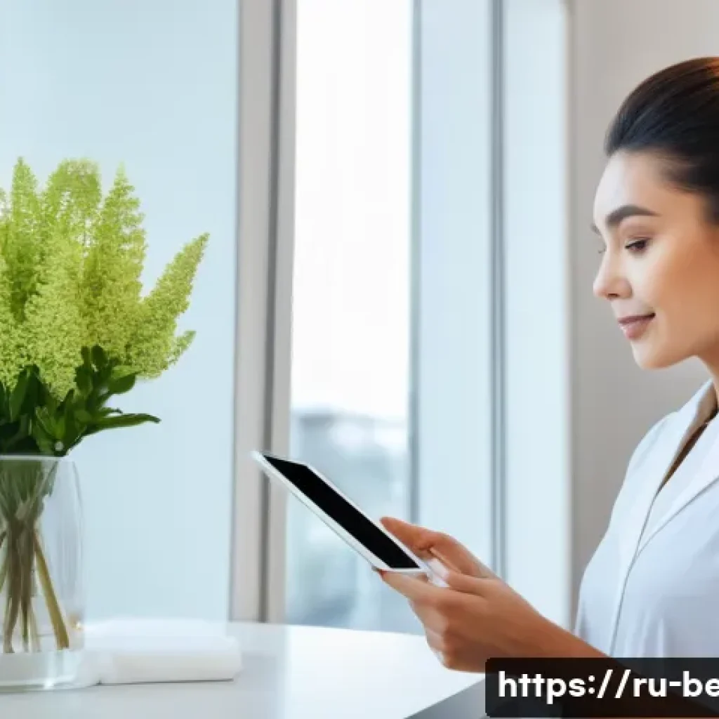 뷰티컨설턴트 실무 기반 학습 - A professional beauty consultant attentively listening and engaging in a detailed conversation with ...