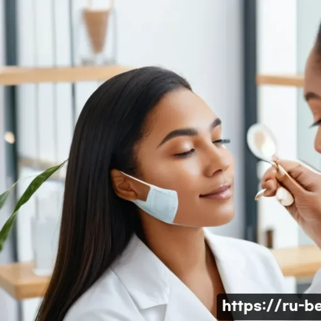 뷰티컨설턴트 자기 성장 플랜 - A modern beauty consultant in a stylish, eco-friendly salon setting, wearing professional attire wit...