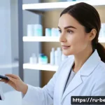 뷰티컨설턴트 전문 서적 읽기 - A professional beauty consultant in a modern skincare clinic, examining a client’s face using advanc...