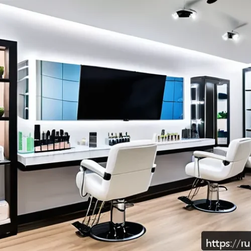 Home 30 뷰티컨설턴트 이직 시 고려사항 - A modern beauty salon interior showcasing a comfortable and ergonomic workspace designed for long ho...